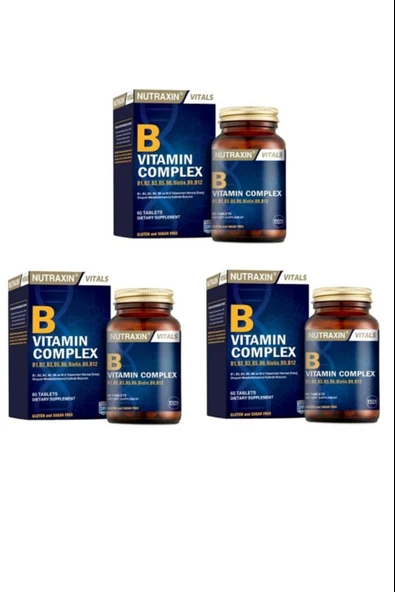 Nutraxin B Complex 60 Tablet 3 Adet ürün görseli
