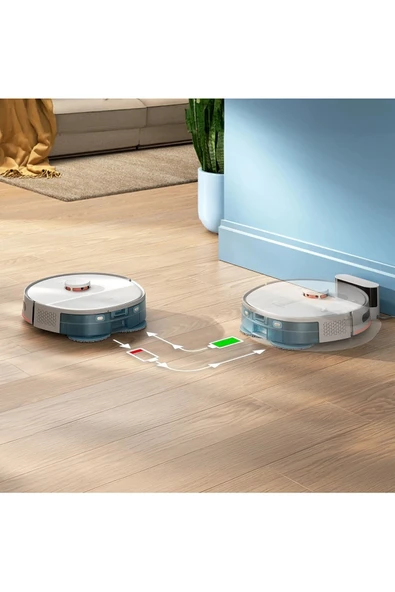 5000 Serisi Islak Kuru Robot Süpürge, Yüksek Emiş Gücü, Uzun Çalışma Süresi, Beyaz,XU5000/20 - Resim 6