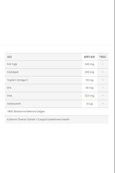 Ocean Krill Oil 500 Mg 30 Kapsül 3 Adet - Resim 2