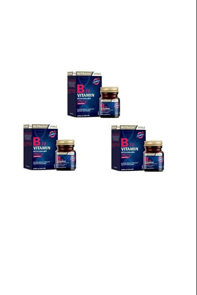 Nutraxin B12 Vitamin 1000mcg 60 Tablet 3 Adet ürün görseli