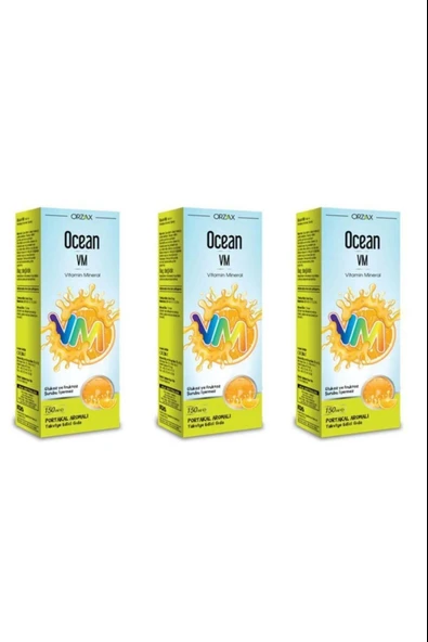 Ocean Vm Portakal Aromalı Şurup 150 ml 3 Adet ürün görseli