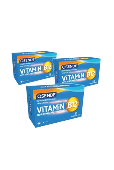 Osende Vitamin B12 60 Ağızda Dağılan Tablet 3 Adet ürün görseli