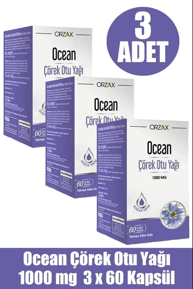 Ocean Çörek Otu Yağı 60 Kapsül 3 Adet ürün görseli