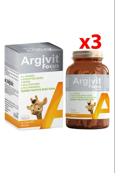 Argivit Focus 30 Tablet 3 Adet ürün görseli