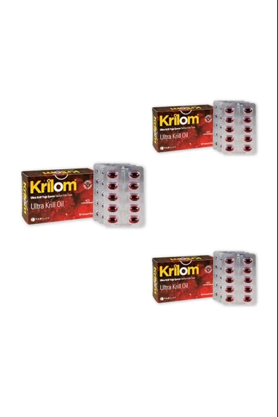 Krilom Ultra Krill Oil 30 Yumuşak Kapsül 3 Adet ürün görseli