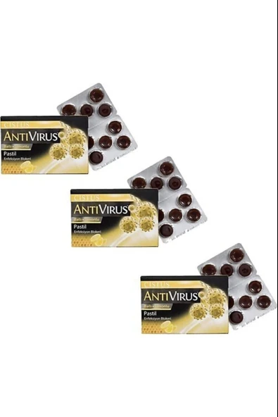 Cistus Antivirüs Ballı Limonlu Pastil 10'lu 3 Adet ürün görseli