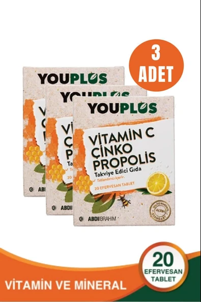 Youplus 20 Efervesan Tablet 3 Adet ürün görseli