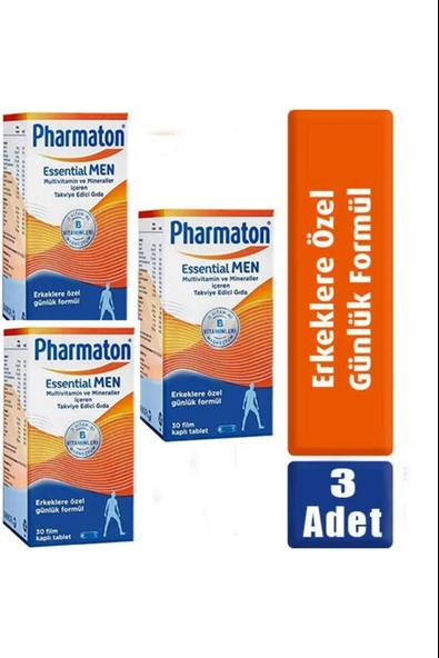 Pharmaton Men 30 Tablet 3 Adet ürün görseli