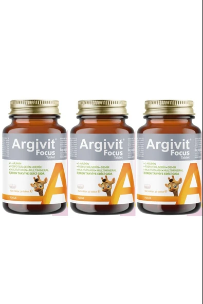 Argivit Focus 30 Tablet 3 Adet ürün görseli