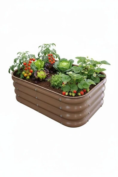 Modüler Yükseltilmiş Bahçe Yatağı Yükseltilmiş Sebze Yatağı No:2 (85X60) Bej ürün görseli 1