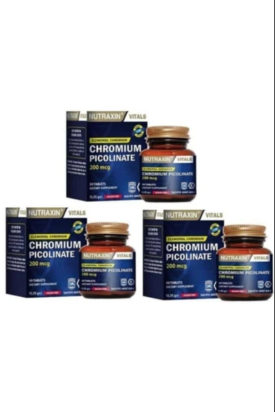 Nutraxin Chromium Picolinate 200 Mcg 90 Tablet 3 Adet ürün görseli