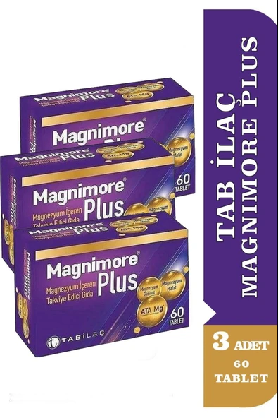 Magnimore Plus 60 Tablet 3 Adet ürün görseli