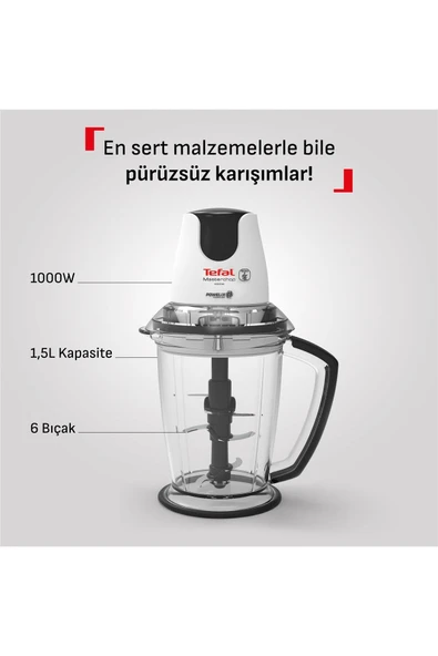 Masterchop Powelix Extra 6 Bıçaklı Doğrayıcı 1,5 L Hazneli 1000W - Resim 2