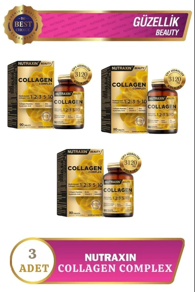 Nutraxin Collagen Beauty Complex 90 Tablet 3 Adet ürün görseli