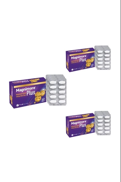 Magnimore Plus 60 Tablet 3 Adet ürün görseli