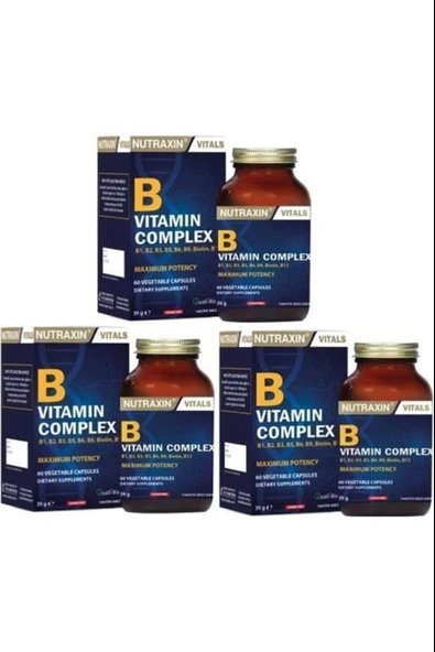 Nutraxin B Complex 60 Tablet 3 Adet ürün görseli