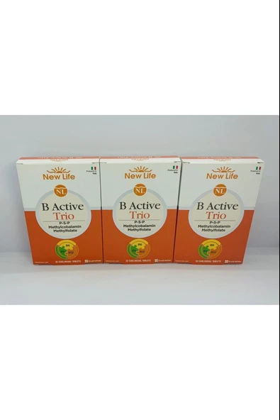 New Life B Active Trio Dil Altı 30 Tablet 3 Adet - Resim 3