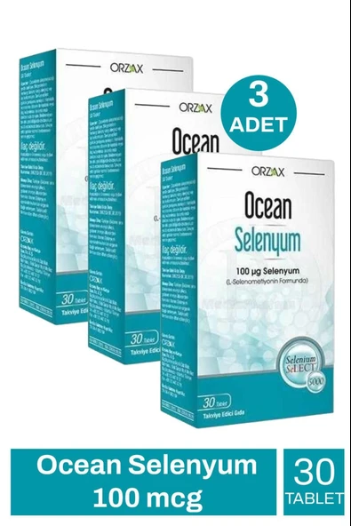 Ocean Selenyum 100 mcg 30 Tablet 3 Adet ürün görseli
