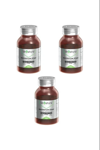 Venatura Magnezyum Sitrat Ve P-5-P (VİTAMİN B6) 60 Tablet 3 Adet ürün görseli