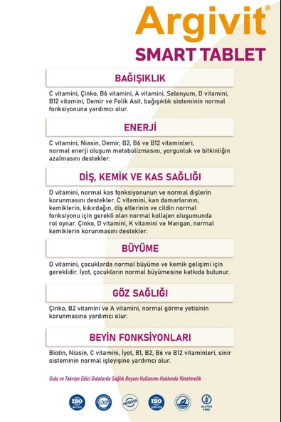 Argivit Smart 30 Tablet 3 Adet - Resim 6