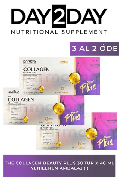 Day2Day The Collagen Beauty Plus 30 Tüp x 40 ml 3 Adet ürün görseli