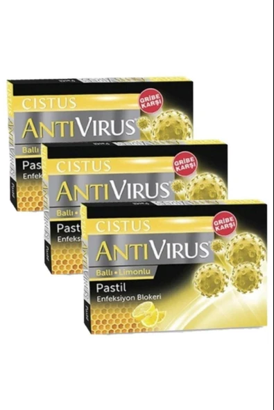 Cistus Antivirüs Ballı Limonlu Pastil 10'lu 3 Adet ürün görseli