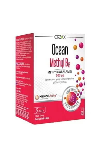 Ocean Methyl B12 Sprey 500 mcg 5 ml 3 Adet - Resim 2