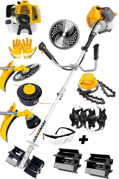 Lieber German Yelx 2.4 Hp Benzinli Yan Tipi Akrobat & Dip Çapalama Canavar Ot Çalı Çim Biçme Tırpan Makinesi ürün görseli 1