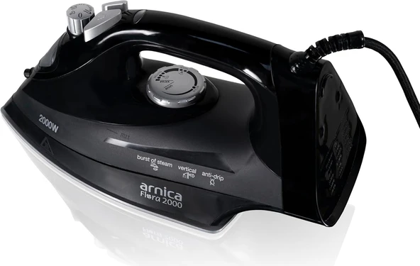 Arnica Flora 2000 Seramik Ütü Siyah Gümüş - Resim 2