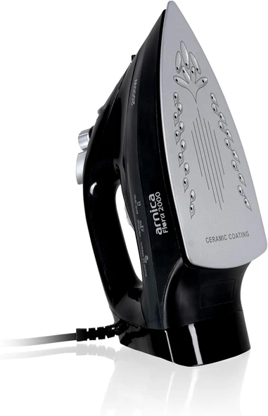 Arnica Flora 2000 Seramik Ütü Siyah Gümüş - Resim 3