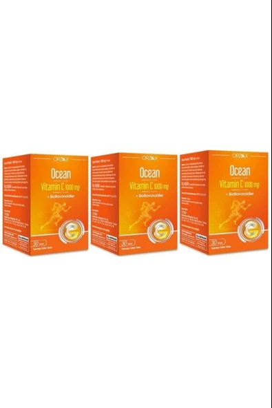 Ocean Vitamin C 1000 mg 30 Tablet 3 Adet ürün görseli