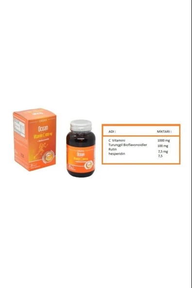 Ocean Vitamin C 1000 mg 30 Tablet 3 Adet - Resim 3