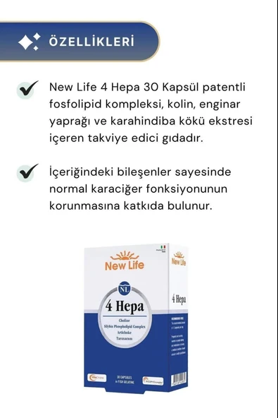 New Life 4 Hepa 30 Yumuşak Kapsül 3 Adet - Resim 2