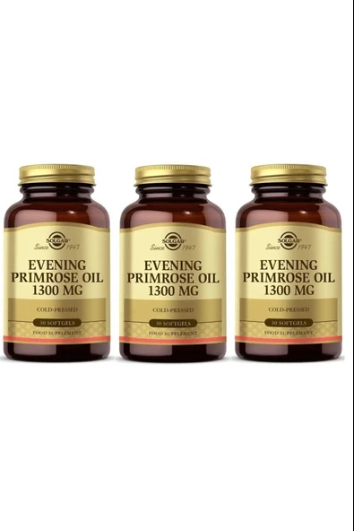 Solgar Evening Primrose 1300 mg 30 Kapsül 3 Adet ürün görseli
