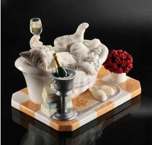 Veronese Design Banyodaki Kedi Heykeli - Resim 4