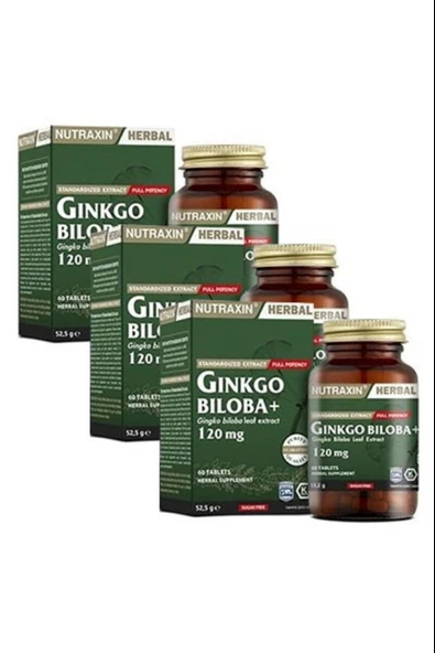 Nutraxin Ginkgo Biloba 60 Kapsül 3 Adet ürün görseli