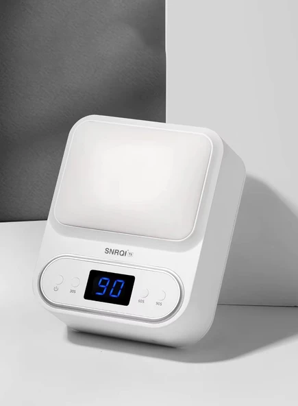 T9 Deri Yüzeyli Manikür Tırnak Kurutucu UV Led Lamba Protez Tırnak Lambası Beyaz 48W - Resim 3