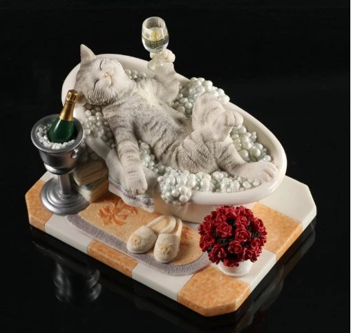 Veronese Design Banyodaki Kedi Heykeli - Resim 2