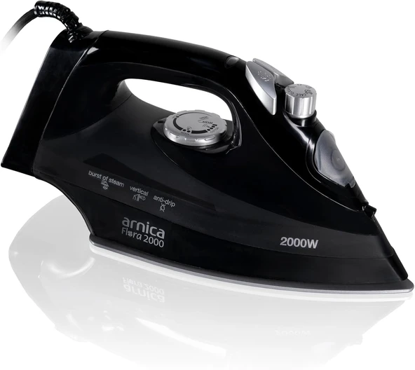 Arnica Flora 2000 Seramik Ütü Siyah Gümüş ürün görseli