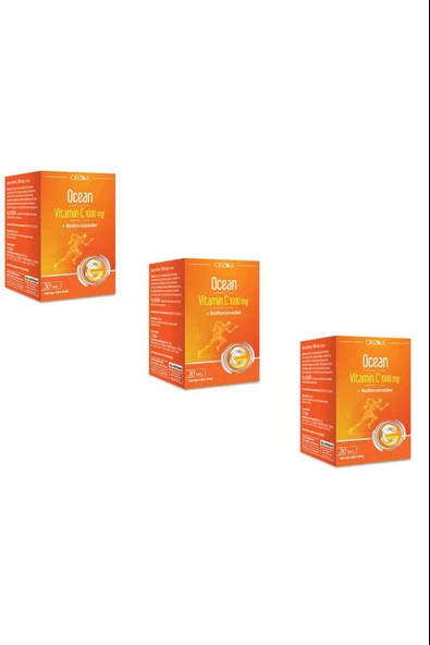 Ocean Vitamin C 1000 mg 30 Tablet 3 Adet ürün görseli