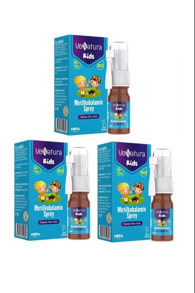 Venatura Kids B12 Metilkobalamin 5 ml 3 Adet ürün görseli