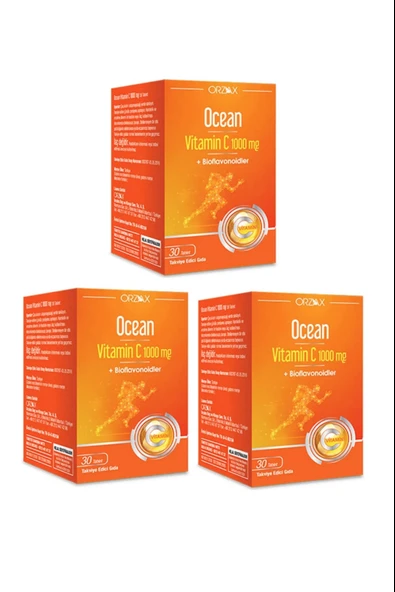 Ocean Vitamin C 1000 mg 30 Tablet 3 Adet ürün görseli