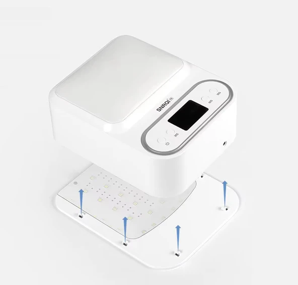 T9 Deri Yüzeyli Manikür Tırnak Kurutucu UV Led Lamba Protez Tırnak Lambası Beyaz 48W - Resim 2