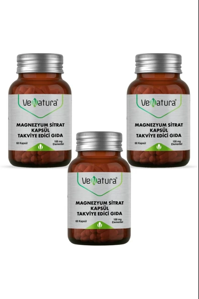 Venatura Magnezyum Sitrat 60 Kapsül 3 Adet ürün görseli