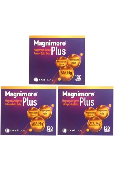 Magnimore Plus 120 Tablet 3 Adet ürün görseli
