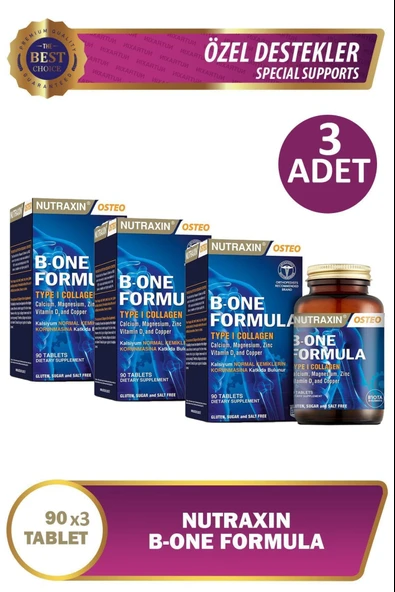 Nutraxin B-One Formula 90 Tablet 3 Adet ürün görseli