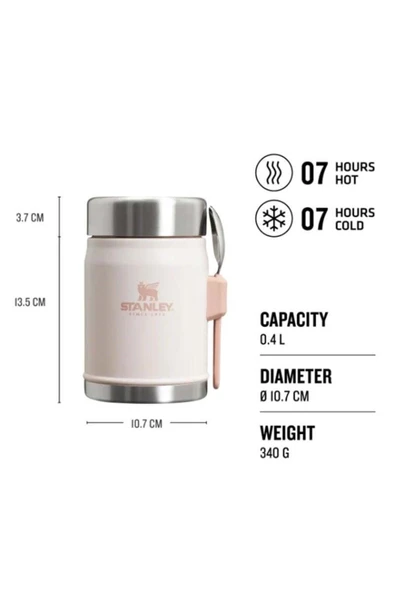The Legendary Food Jar + Spork .4L / 14oz Rose Quartz Yemek Termosu - Resim 2