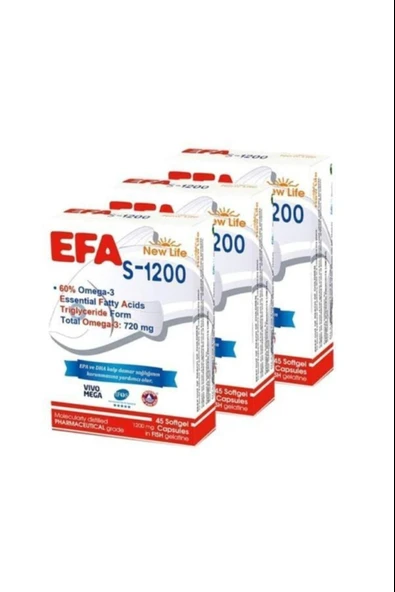 New Life Efa Omega3 S-1200 45 Kapsül 3 Adet ürün görseli