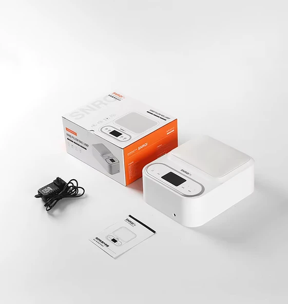 T9 Deri Yüzeyli Manikür Tırnak Kurutucu UV Led Lamba Protez Tırnak Lambası Beyaz 48W - Resim 7