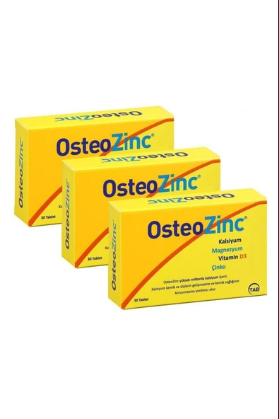 Osteozinc 30 Tablet 3 Adet ürün görseli